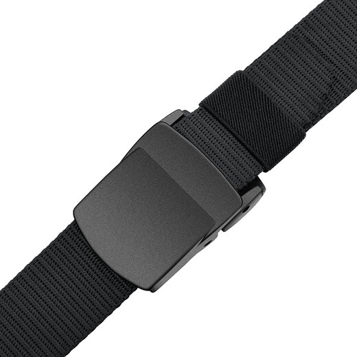 Half cigarette canvas belt men's metal-free security check automatic buckle casual versatile outdoor belt men's and women's trouser belt military training