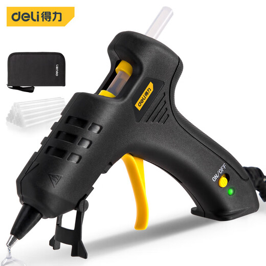 Deli hot melt glue gun 40W glue gun glue gun + 60 transparent glue sticks + storage bag DL390460 1 set