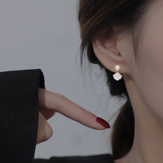 Miman (MIMORE) S925 silver one-bead pearl earrings for women, fashionable, high-end, temperament earrings to support pierced ears and do not need to be removed when sleeping.