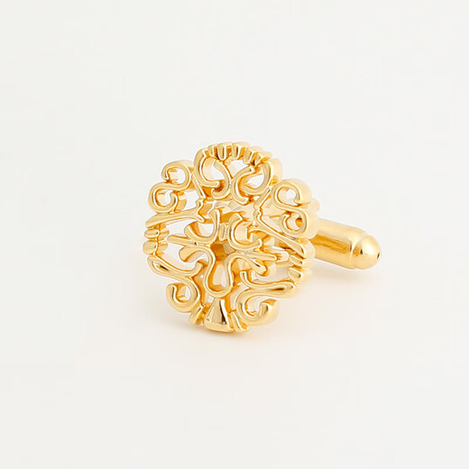 IFSONG men's cufflinks French shirt formal business gold cufflinks men's and women's simple shirt cuff buttons gift box gold hollow pattern