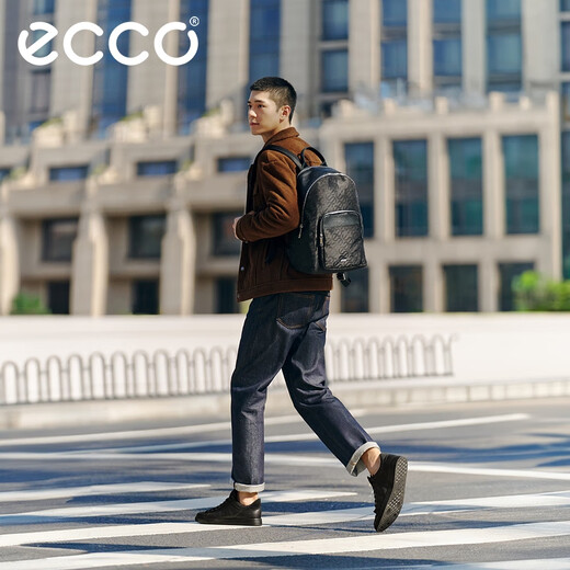 ECCO men's shoes casual sneakers men's shoes versatile lace-up trendy low-top shoes street lightweight 521304 HL black 52130451052 41