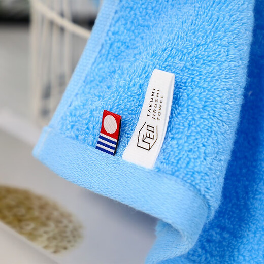 Imabari (IMABARI) JD Logistics Japan direct mail Imabari (IMABARI) towel square towel small towel pure cotton soft blue towel 1 piece made in Japan 1