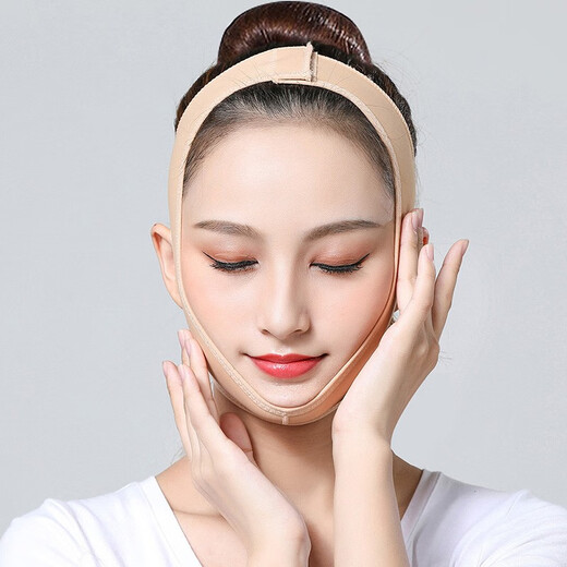 奥兰尚线雕面吸脂肪瘦脸术后下颌绷带提拉紧致v脸面罩颈颌神器下颚头套 肤色 2XL （150-170斤左右）