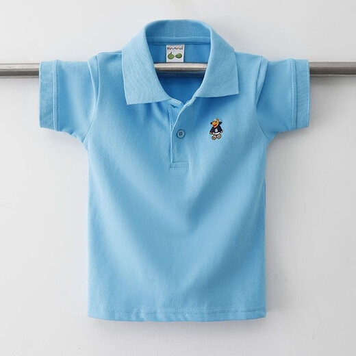 Camiseta para niños Camisa de solapa de verano de manga corta Polo de solapa de verano Ropa infantil 2024 Nuevo estilo de collar gris de middulle-manga de tamaño para niños de tamaño mediano (684) 130