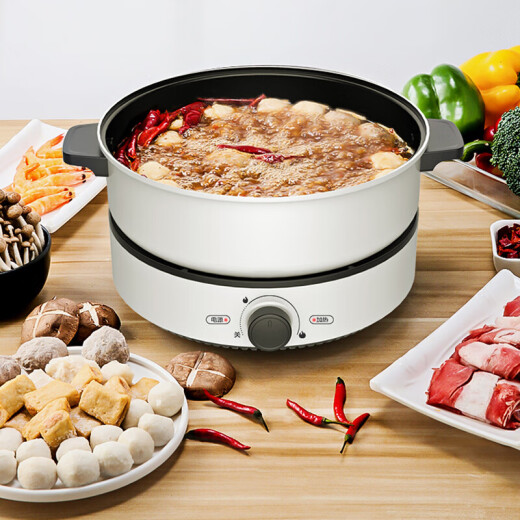 Midea multi-function electric hot pot electric heating cooking pot household multi-purpose pot intelligent anti-dry cooking 4L large capacity frying, stew and wok split non-stick pot DY26Easy501