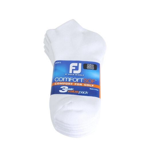 
FootJoy Golf Men's Socks FJ ComfortSof Sports Socks Golf Short Socks Ankle Socks Sports White triple 15284