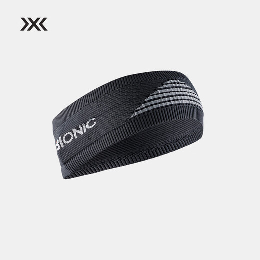 XBIONIC4.0男女运动压缩头带发带止汗导汗带健身瑜伽篮球跑步吸汗 G087 碳黑/珍珠灰 M 头围（54cm-58cm）