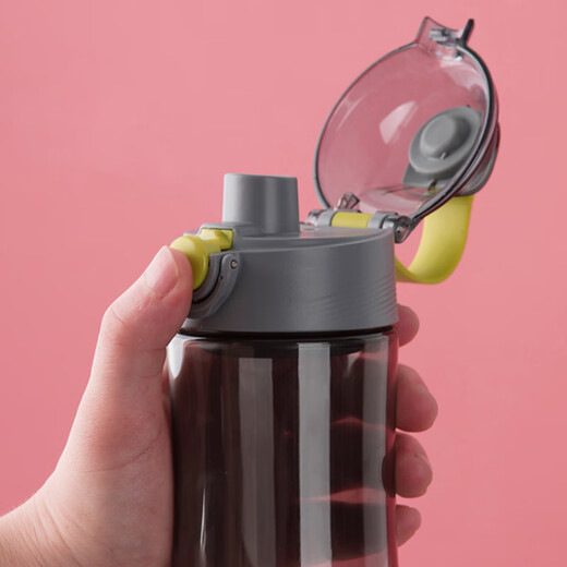 Camellia Lightweight Sports Tumbler Press Pop-up Water Cup Men's Plastic Portable Sports Bottle Women's Outdoor Fitness Cup Green 440ml