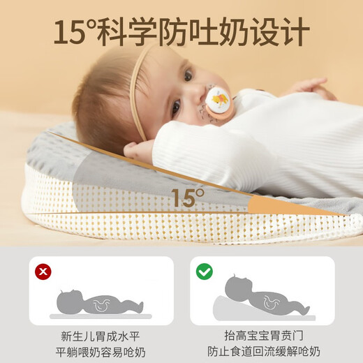 Tile Baby Anti-Spitting Slope Pad to Relieve Spitting Pillow Slope Pillow Newborn Feeding Artifact Baby Nursing Pillow Ocean (Basic)