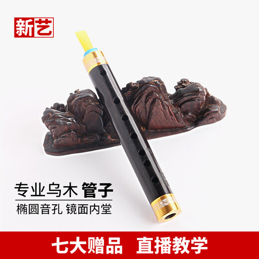 新艺新艺 专业乌木管子乐器催泪管筚篥初学者专业演奏型椭圆音孔 专业乌木大F调+8大赠品