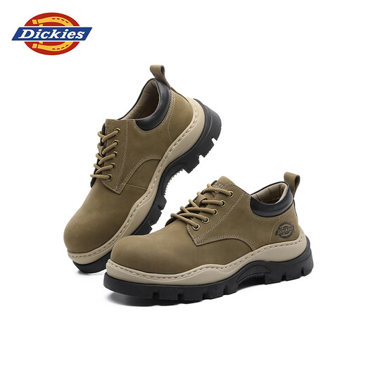 Dickies马丁靴男靴春季新款工装靴潮流低帮短靴子男士厚底户外休闲鞋 深卡其色 43 【偏大一码，适合运动鞋44】
