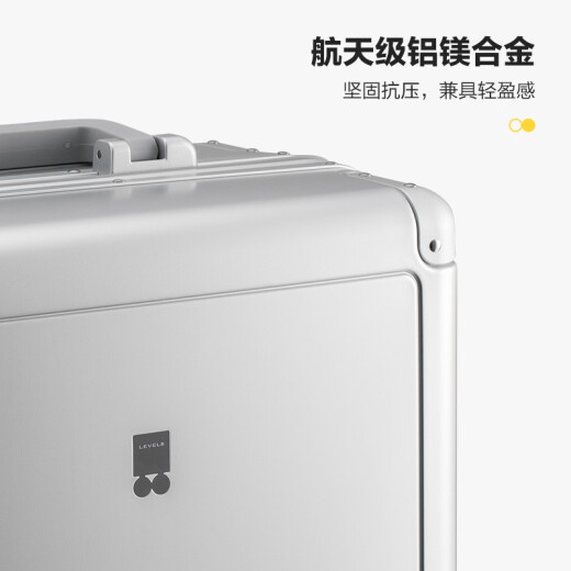 Horizon 8 (LEVEL8) suitcase men's business 20-inch password suitcase aluminum-magnesium alloy boarding pilot's trolley case women's gray