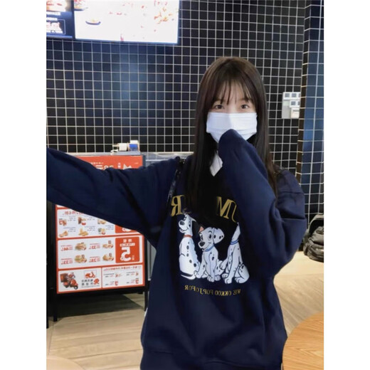 Xiaoyu 2024 Nouveau sweat à cou rond au cou h11150 noir s
