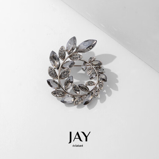 Jay brooch for women, corsage, suit accessories, pins, jewelry, birthday gift for mother-in-law, elders, brown gray