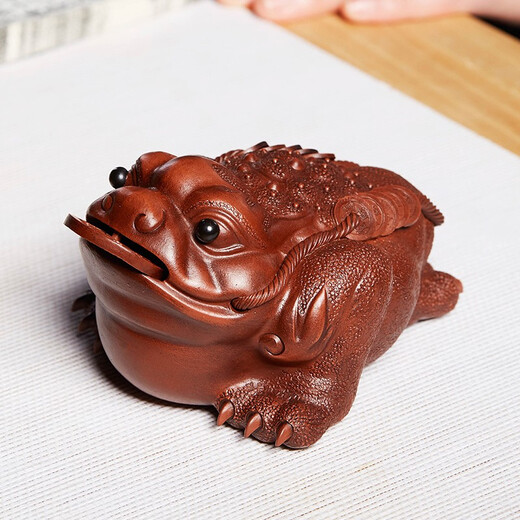 Wanhuyuan Golden Toad tea pet ornaments can raise purple clay tea pets Kung Fu tea set accessories tea toad ornaments tea table tea table tea ceremony tea set ornaments tea ceremony spare parts Wan Guanjiacai Golden Toad (antique style)