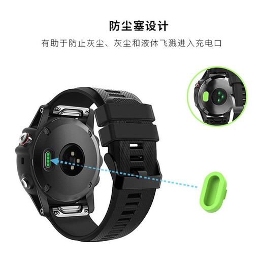 Guess that Garmin watch protective cover charging port waterproof and dustproof plug black 5 pieces 255/265
