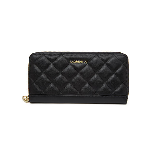 Old lady's first-layer cowhide wallet, large capacity, long coin card holder, wallet holder, clutch bag, light luxury birthday gift