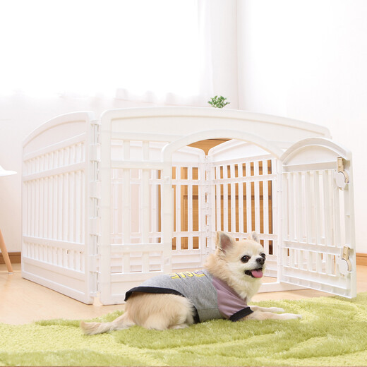 IRIS pet fence dog cage foldable anti-slip resin material indoor fence CI604E CI606E with door 6 pieces M-medium size