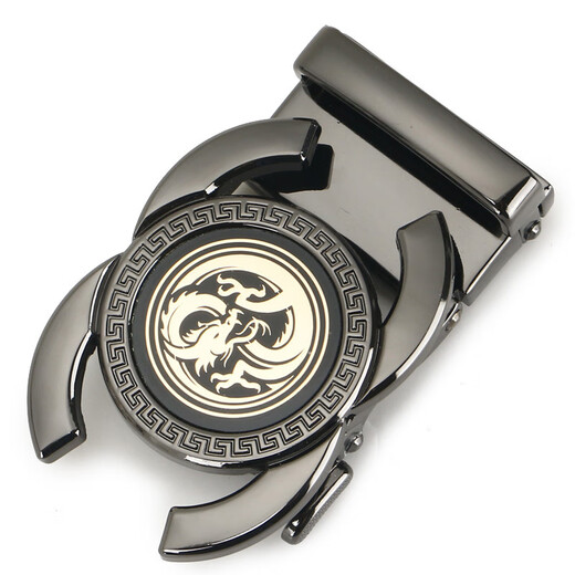 CHENJINGBAI (CHENJINGBAI) 3.5CM Men's Belt Buckle Film Automatic buckle Belt Band Head Men's Pants Lead Business Manufacturer Direct Sales 841 Gun Dragon Single buckle
