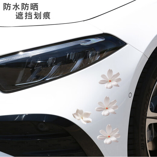 PS Car Decal Cover Scratch Sticker Car Body Small Scratch Waterproof Sunscreen Petals Internet Celebrity Personalized Car Sticker Pattern Pink Petal/TA683-3