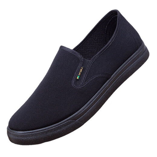 Zapatos de tela para hombres de Amaoton tendón de carne de res suela sin deslizamiento de desgaste resistente a los viejos zapatos de tela beijing zapatos de trabajo negros para hombres jd-1 de alta gama 43