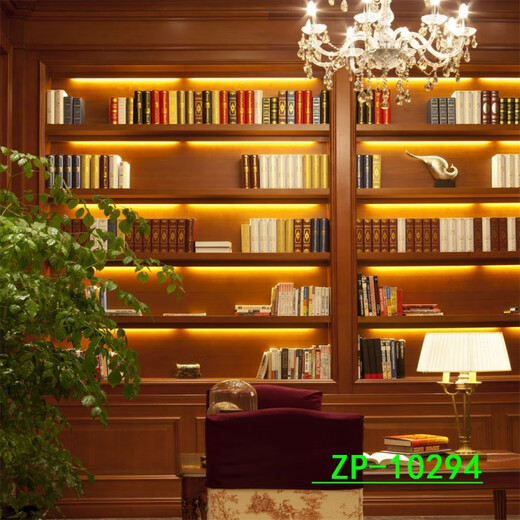 CLCEY网红直播间背景布3d新款高清立体图书书架知识讲师背景背景墙挂布 ZP-9715 2.5米宽+2.5米高