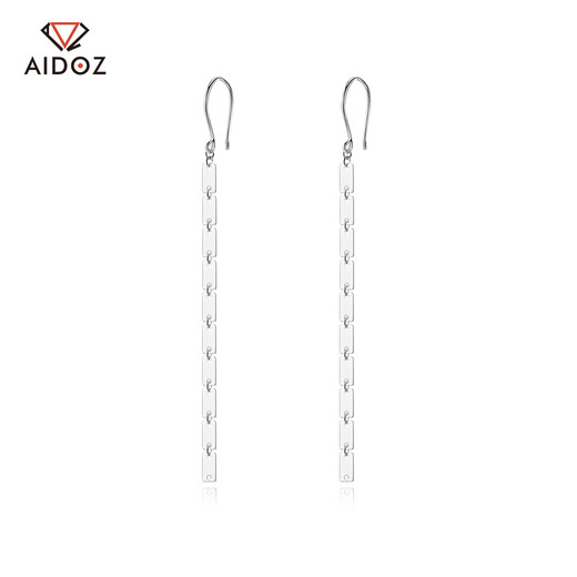 Aido Diamond PT950 platinum long ear hook platinum tassel earrings versatile earrings hard platinum craftsmanship weighing 2.2-2.4 grams + delivery certificate