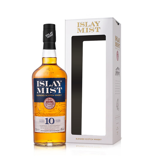 秘斯特洋酒艾雷岛艾雷之雾秘斯特纯麦泥煤混合威士忌ISLAY MIST嗨棒 艾雷之雾10年泥煤麦芽威士忌