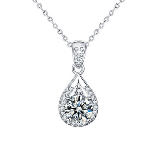 Pt950 platinum necklace jewelry for women ins versatile fashion retro moissanite water drop clavicle pendant new gift gift light luxury 1 carat water drop necklace