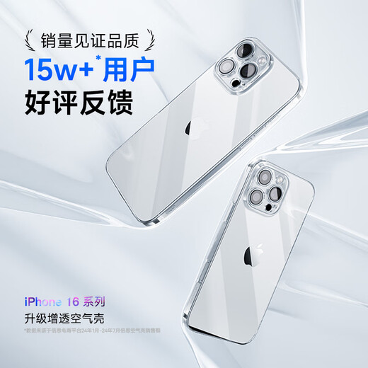 倍思【透明软壳】适用苹果16Pro手机壳iPhone16Pro保护套超薄防摔软壳硅胶镜头全包男女款透明简约