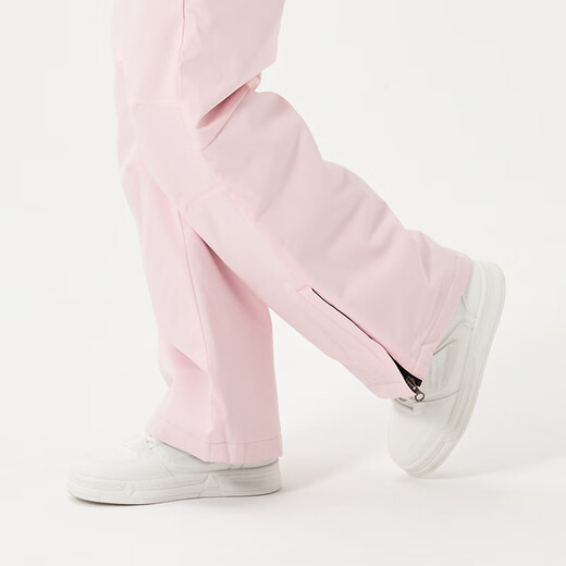 Mutuxue Children's Bib Ski Pants Boys Ski Wear Girls Waterproof Warmth Wear-Resistant Winter Outdoor Equipment Black 160cm