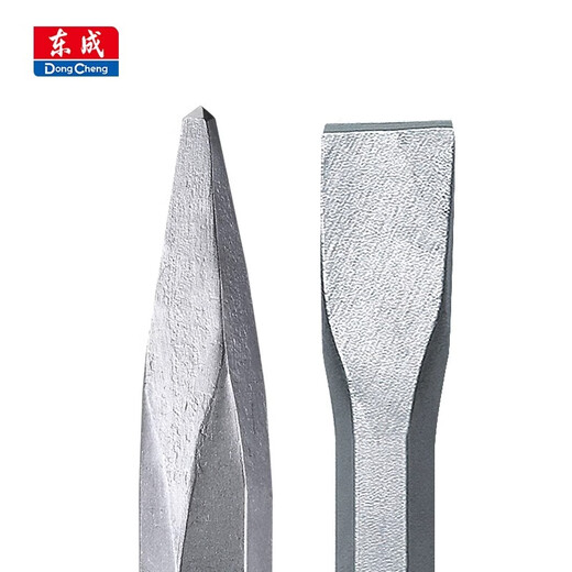 Dongcheng square handle round handle point chisel four pits electric pick five pits flat shovel two pits two slots long hexagonal pick for drilling concrete long hexagonal point chisel-17X280
