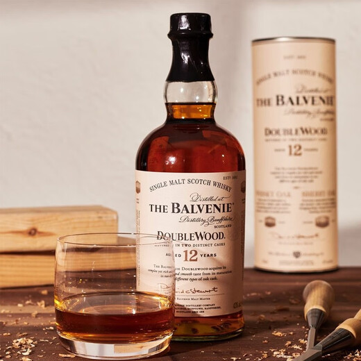 百富（BALVENIE）单一麦芽威士忌酒 经典 进口洋酒 海外版苏格兰斯佩赛区 送礼 百富12年双桶 700mL 1瓶