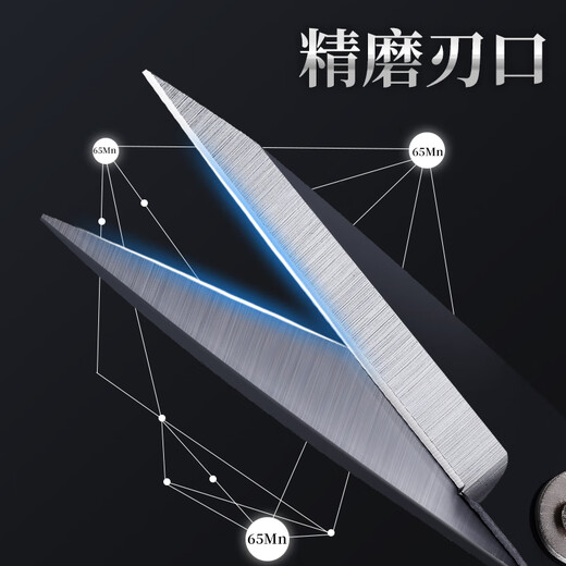 Wang Mazi Tijeras multifuncionales de acero inoxidable Tijeras civiles Tijeras industriales Tijeras de oficina puntiagudas Ropa Tijeras de sastre Modelo negro clásico de gran tamaño