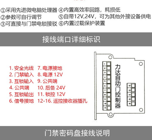 Automatic door sensor door controller motor motor motherboard electric glass sliding door computer board accessories universal device controller one