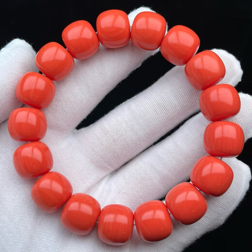 Six Pills Coral Loose Beads Single Circle Old Style Bucket Beads Bracelet Red Multi-Specifications Large Beads DIY Jewelry Multi-Purpose Buddha Beads Bracelet 108MM Single Circle 24 Beads