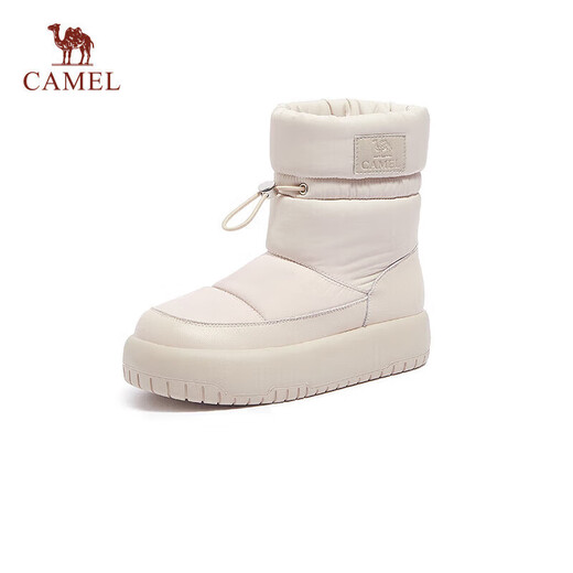 Bottes de neige de chameau (chameau) pour les femmes Boots chauds du tube à semelle épaisse simple L23W57074 Beige 37