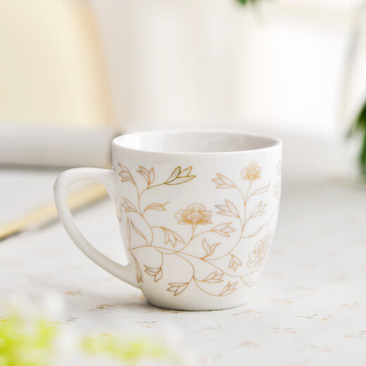 Jiyas tea cup ceramic with handle water cup porcelain cup porcelain drinking water porcelain cup porcelain tea bowl household cup set tea set small elegant cup none
