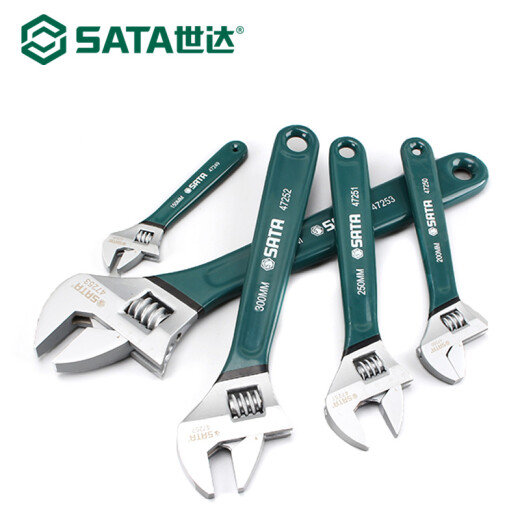 Shida dipped European style adjustable wrench adjustable wrench 47248 (4 inches large opening 12.8mm)
