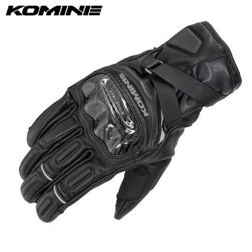 Komine Sicherheit/Innovation Japan Komine Herbst- und Winter-Fahrhandschuhe 819 Kohlefaserschutz 834 Schieber langen warmen Motorrad GK-844 Schwarzbraun [GK-844] XS