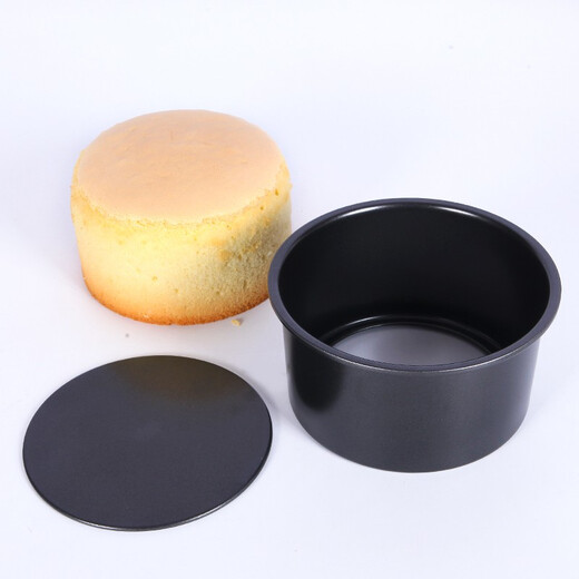 8-Zoll hohe Chiffonform abtrennbarer Käse Käse Schwamm Schwarz runde bewegliche Backbackform K K9794