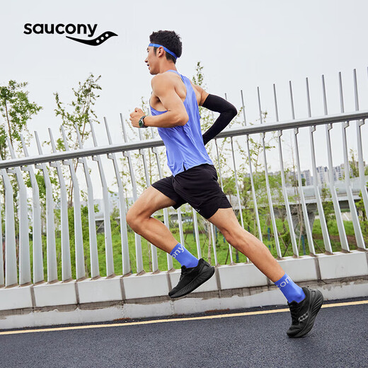 Saucony Peng Yuyan's same style Saucony TRIUMPH Victory 22SE men's running shoes, cushioning and comfortable sports, black 42
