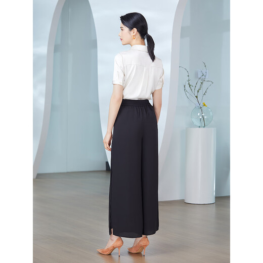 Armoire rose et bleue pantalon à jambes larges en couches élégantes à la mode