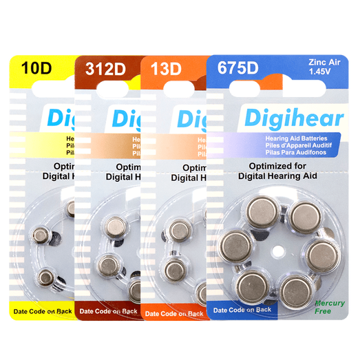 西万博助听器电池D312/D13/D10/D675德国Digihear西门子瑞声达峰力电子 DIGIHEAR D675(一盒60颗) 送干燥盒