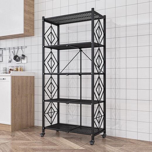 Solno pliage de cuisine fournitures de rangement de rangement de rangement de rangement de rangement au sol en fourrure multicouche.