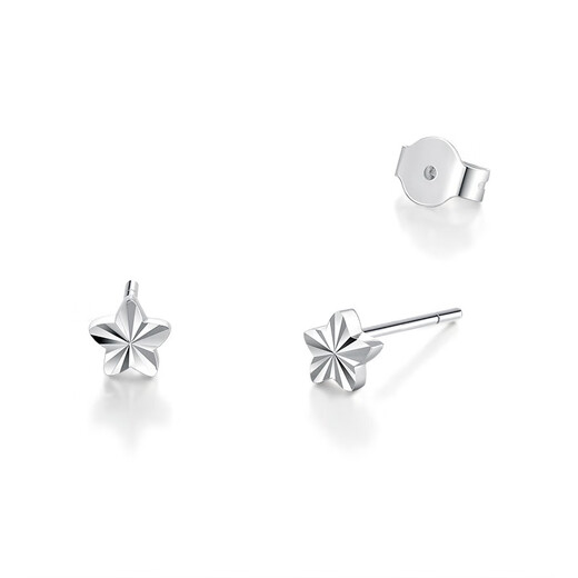 Mengjinyuan PT950 platinum earrings, star shining car flower earrings, birthday gift for girlfriend, about 1.25g