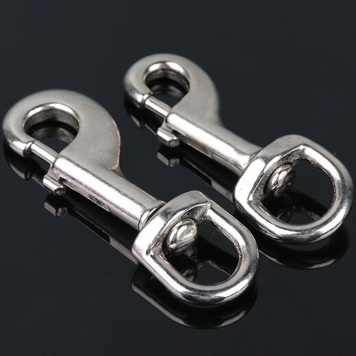 Dog buckle lock buckle horse steel dog leash swivel buckle large dog rope buckle safety buckle carabiner dragon dance buckle medium size (65g) + No. 6 lock