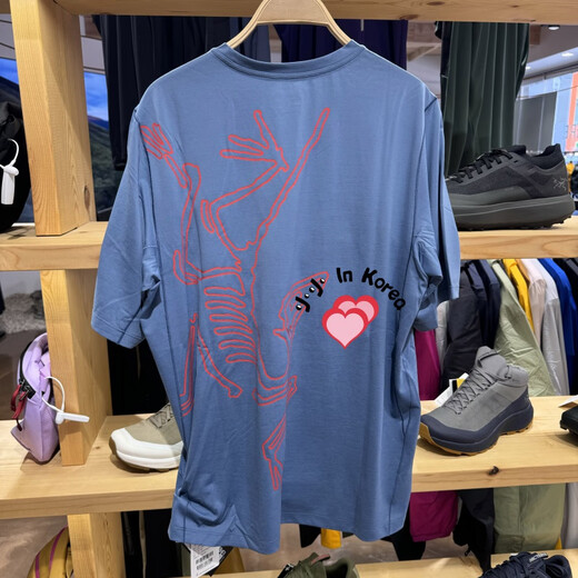 Archaeoptera Bird (Arc'teryx) Arc/Aposteryxcormac Arc/Aposbird Logo SS Round Hals kurzärmelig T-Shirt Herren BHR/Schwarz und Grau 7994/9721 2xl