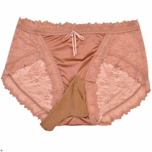 Men's triangle gun egg separation alternative thong underwear sexy pure desire men's fun underwear thong underwear for men brick red-L size-100-130Jin Jin equals 0.5kg open light luxury 264 underwear