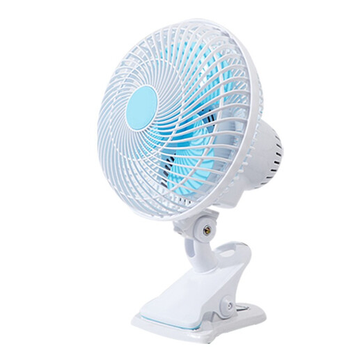 Shui Yueming Plug-in Small Clamp Electric Fan Powerful College Student Dormitory Bedside Wall-Mounted Office Desktop Small Fan Desk Fan Quiet Bass Home Desktop Clamp Fan Office Blue Plastic Mesh (comes with 1.3m wire) Standable, Hangable, Clampable Multi-Function Shaking Head Fan